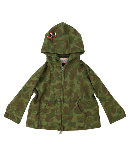 Patterned Zip-up Sweat Hoodie