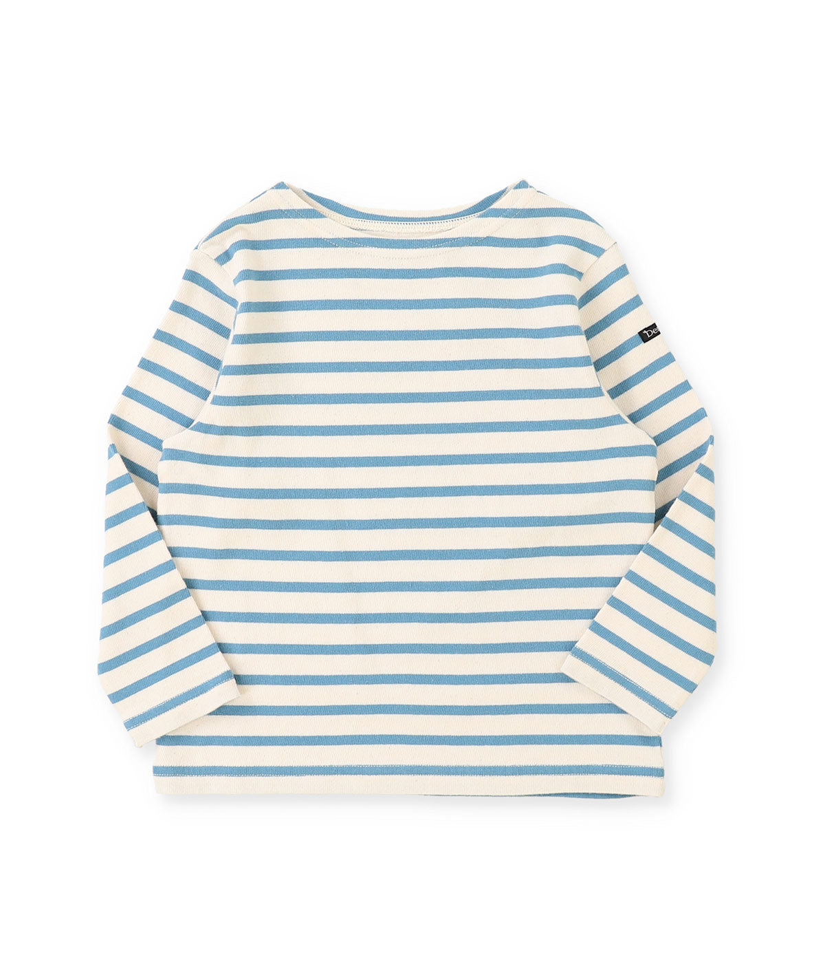Striped Cotton Jersey Boatneck L/S Tee