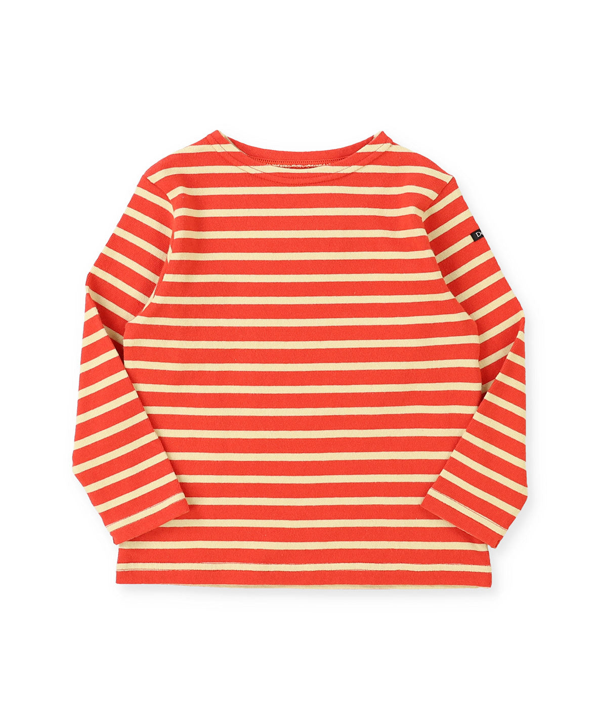 Striped Cotton Jersey Boatneck L/S Tee