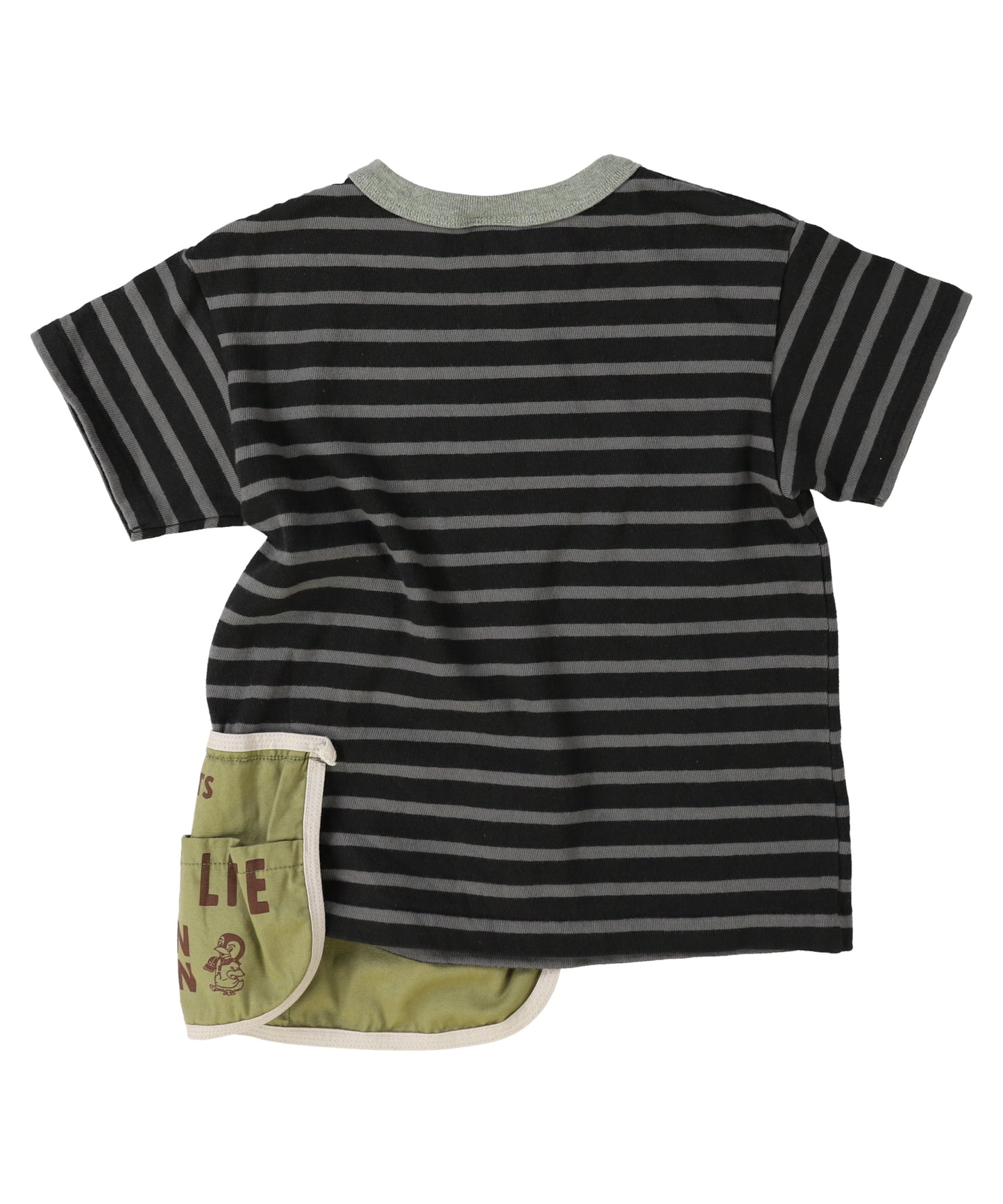 Striped Cotton Jersey Apron Tee