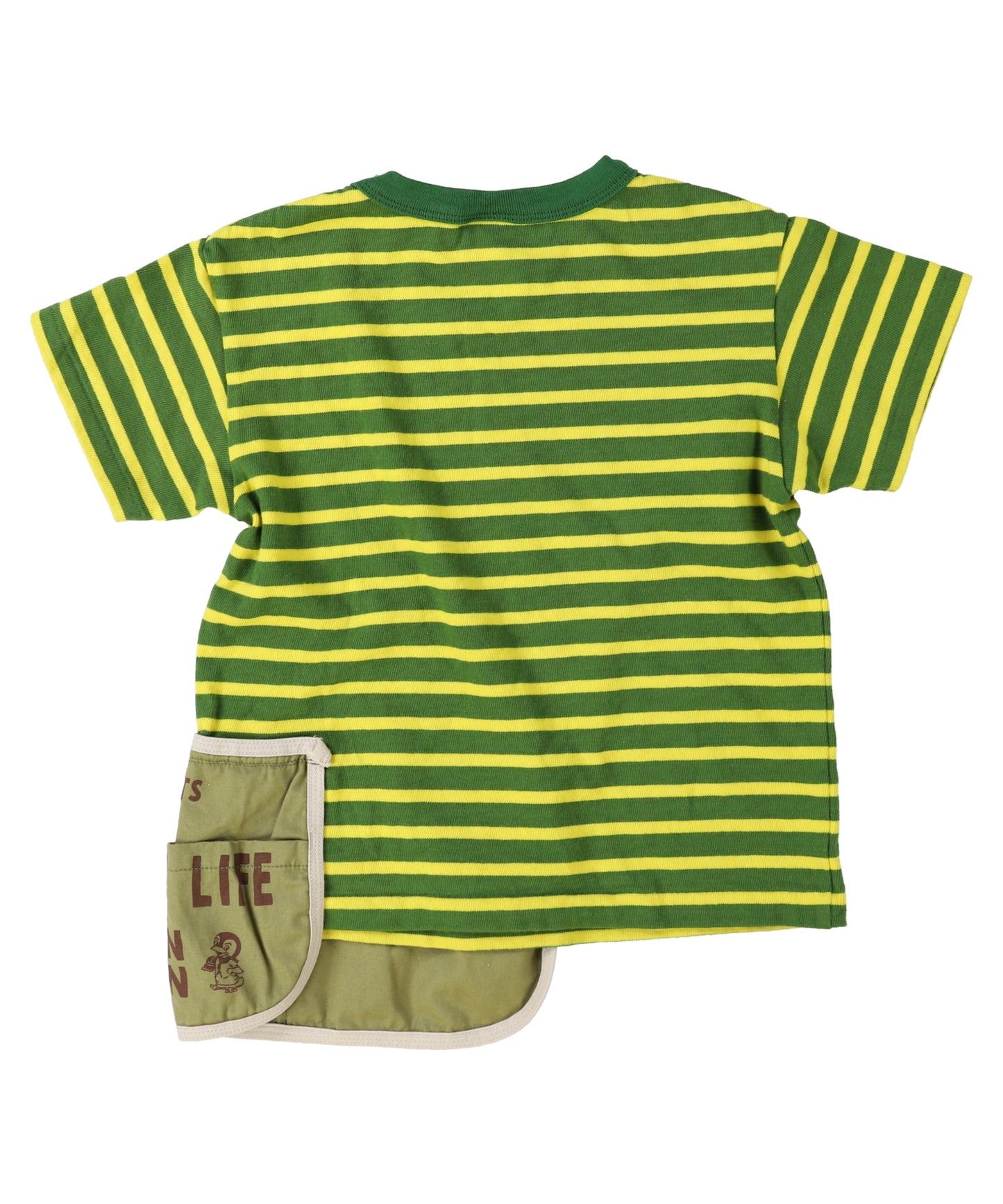 Striped Cotton Jersey Apron Tee