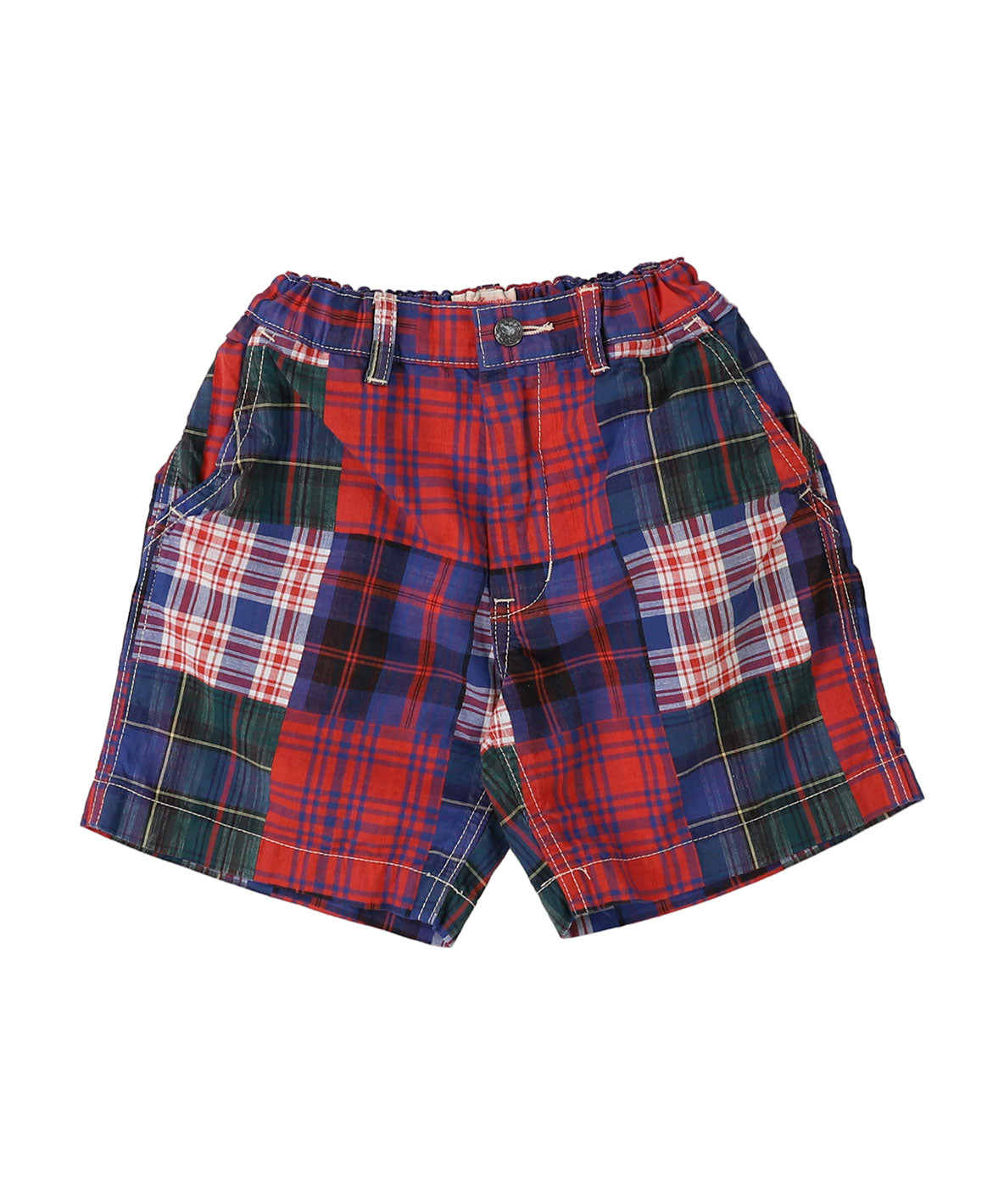 Double Cloth Patchwork Shorts