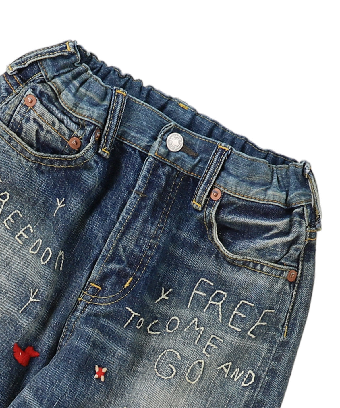 12oz HOME MADE Denim Embroidered Long Pants