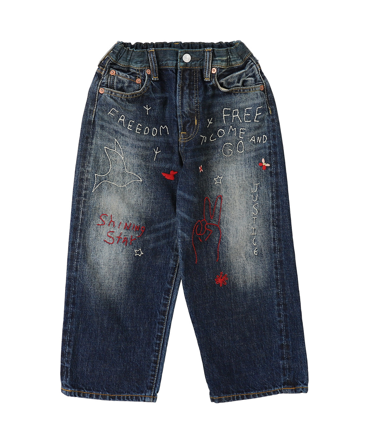 12oz HOME MADE Denim Embroidered Long Pants