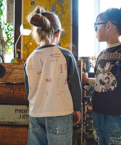 Vintage Cotton Jersey Scribble L/S Tee