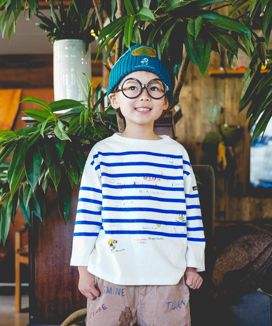 Striped Scribble L/S Tee