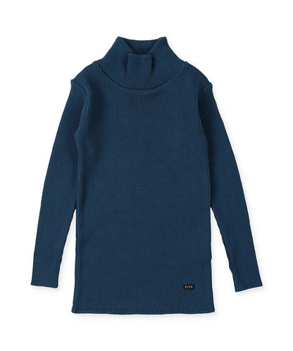 Washable Cotton Knit Turtleneck Pullover