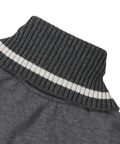 Pile and Knit Detachable Collar Sweatshirt