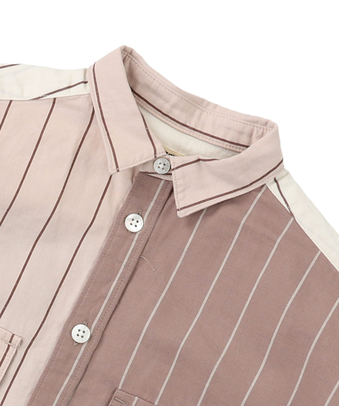 Cotton and Linen Weather Striped Shirt