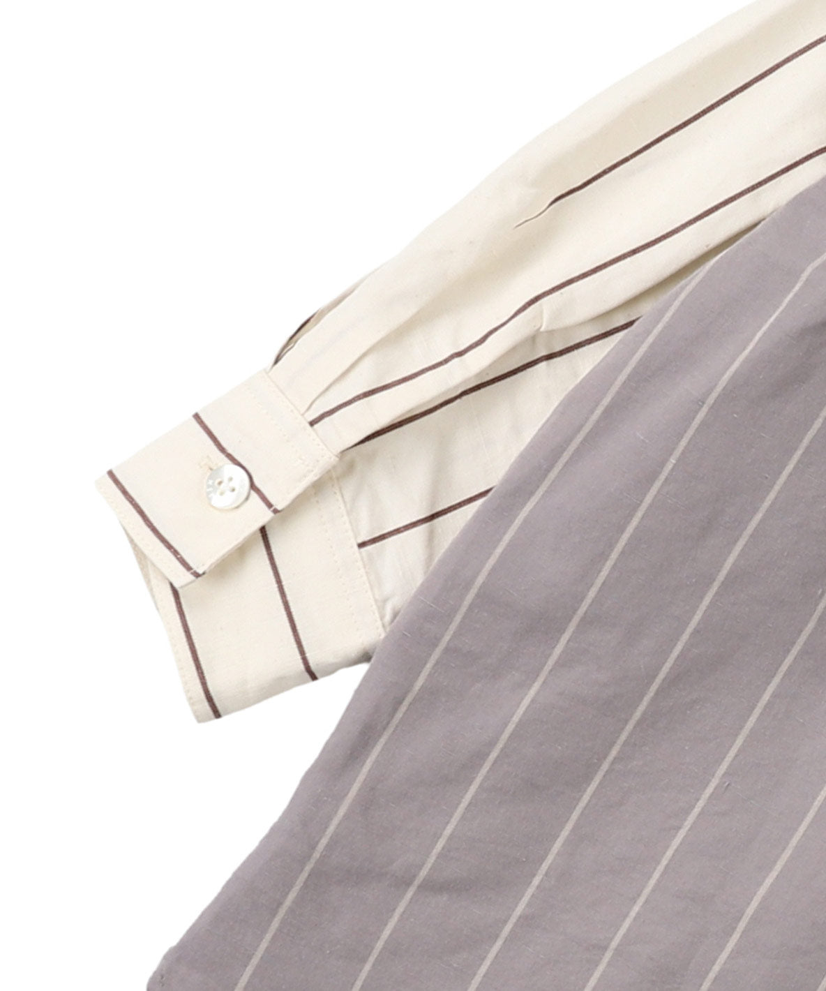 Cotton and Linen Weather Striped Shirt