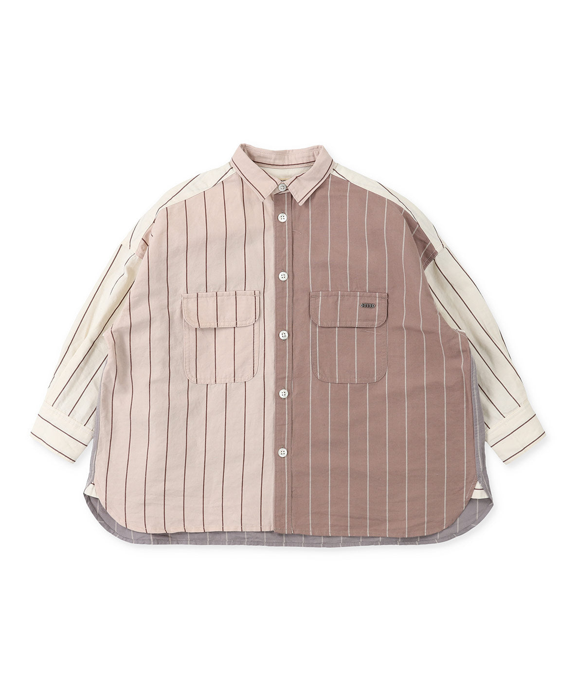 Cotton and Linen Weather Striped Shirt
