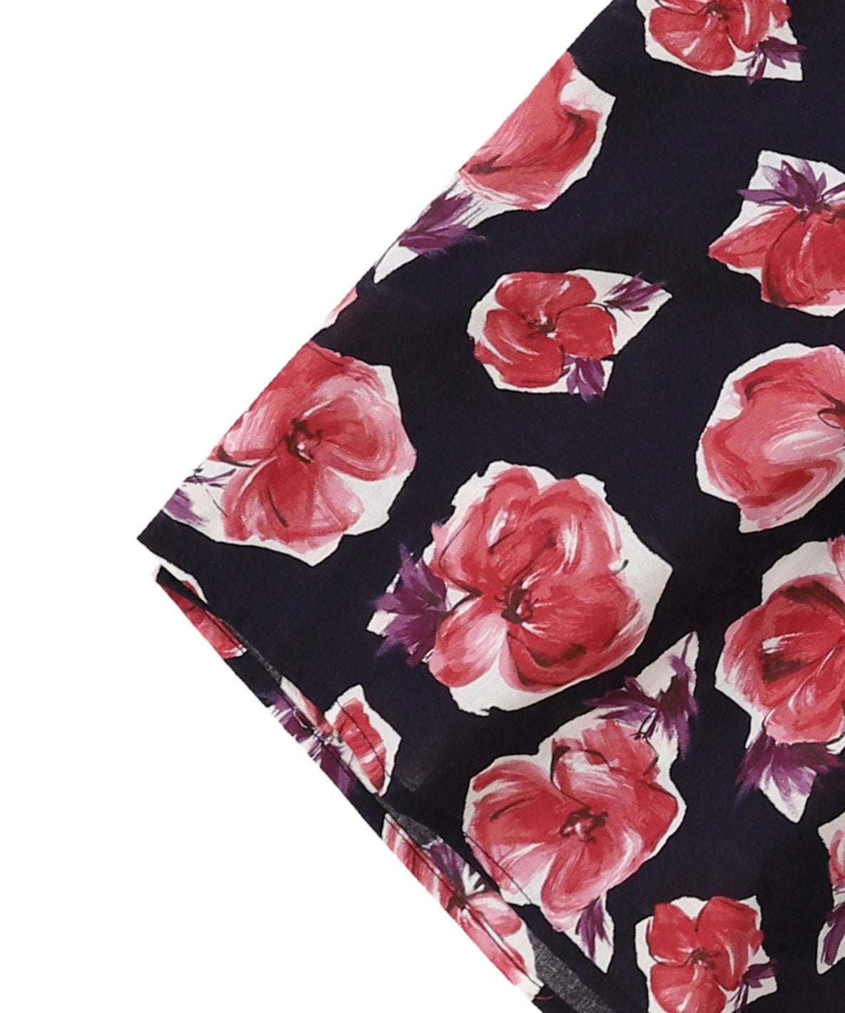 Flower Printed Gathered Pullover