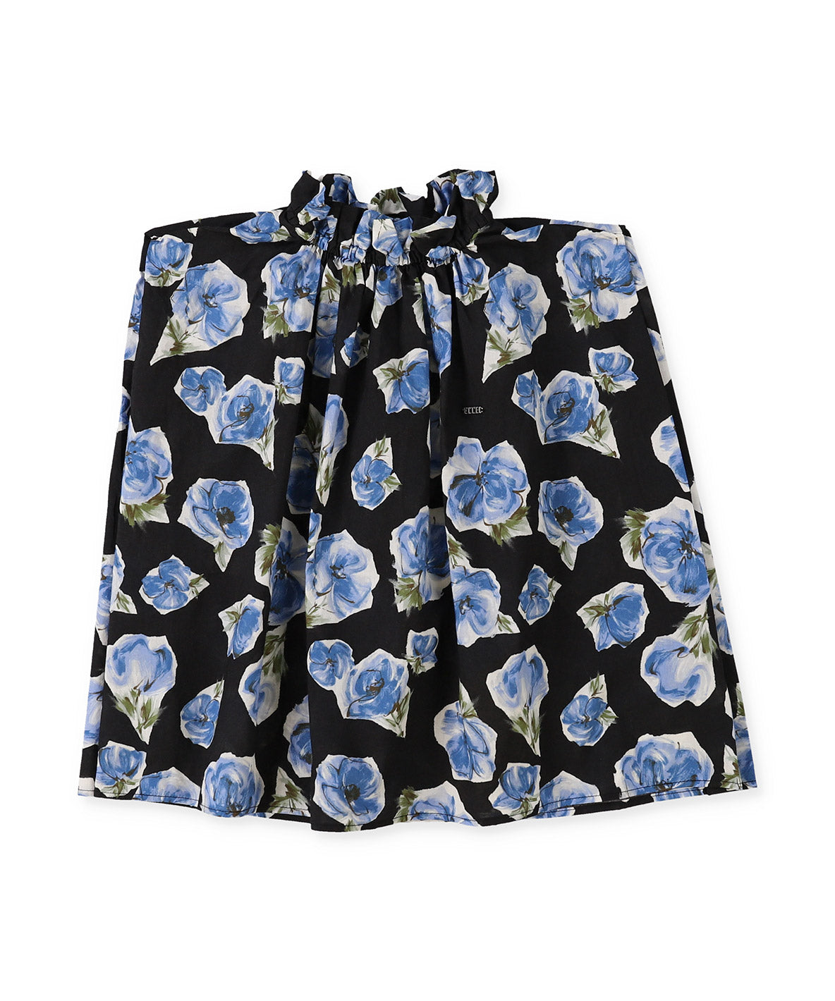 Flower Printed Gathered Pullover