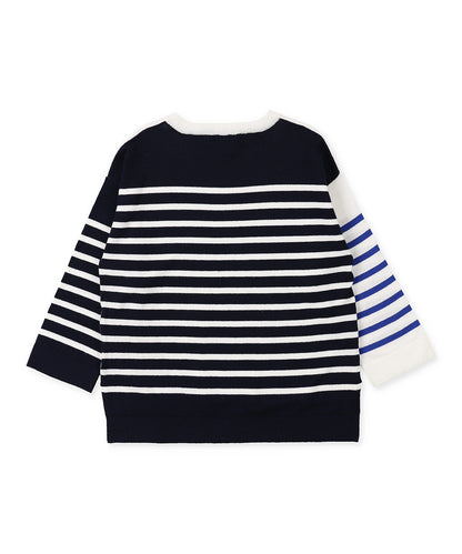 Cotton Knitted Striped TEE