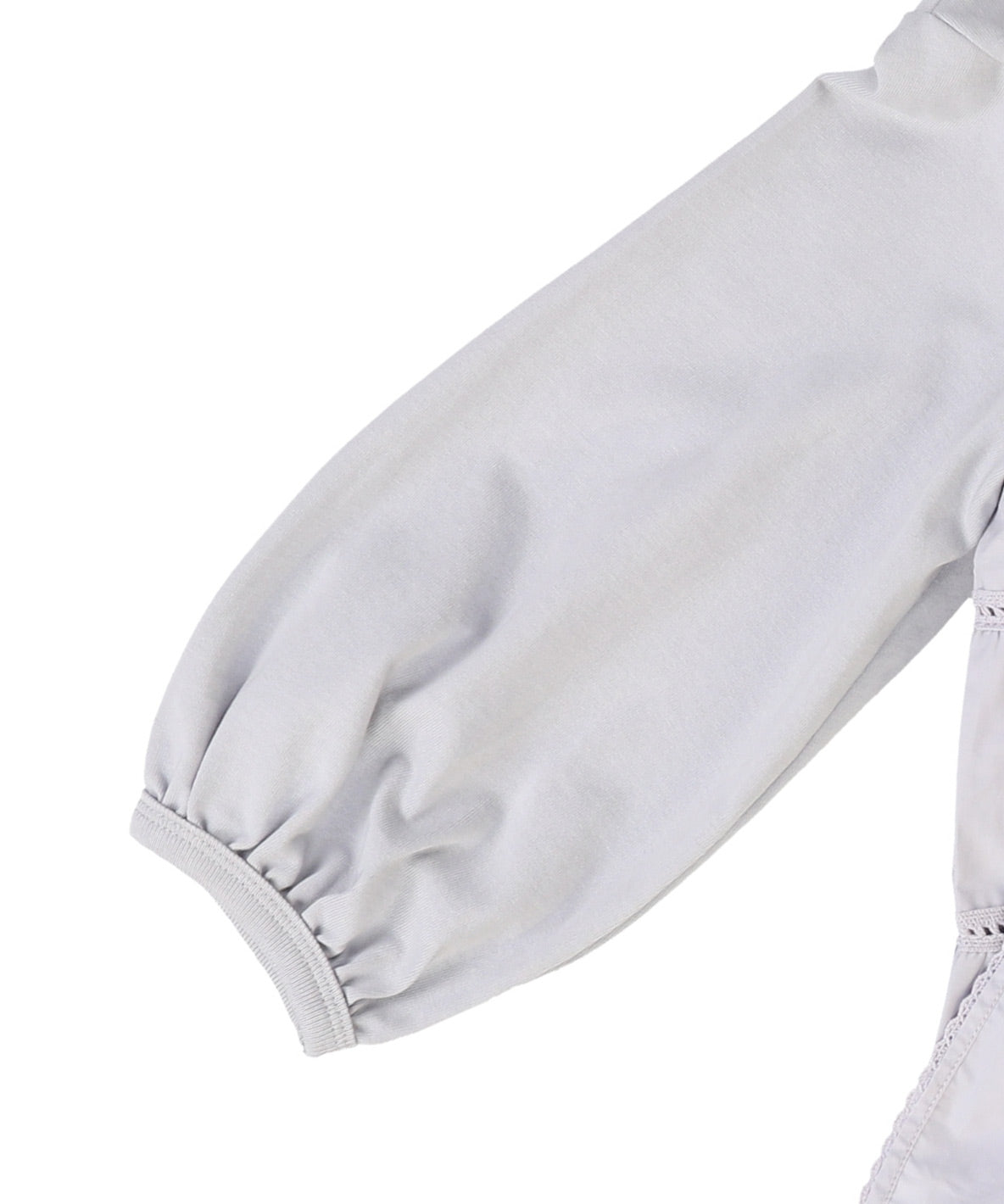 Cotton Jersey and Woven Tiered L/S T-shirt