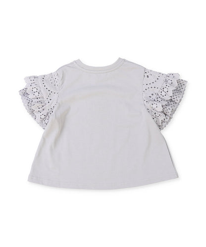Smooth Cotton Jersey Lacy S/S T-shirt