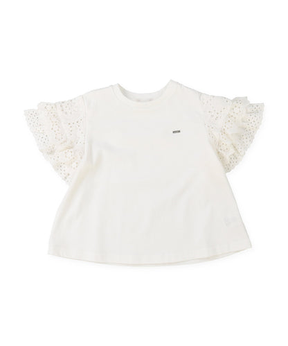 Smooth Cotton Jersey Lacy S/S T-shirt