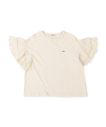 Ruffled Recycled Cotton Jersey T-shirt