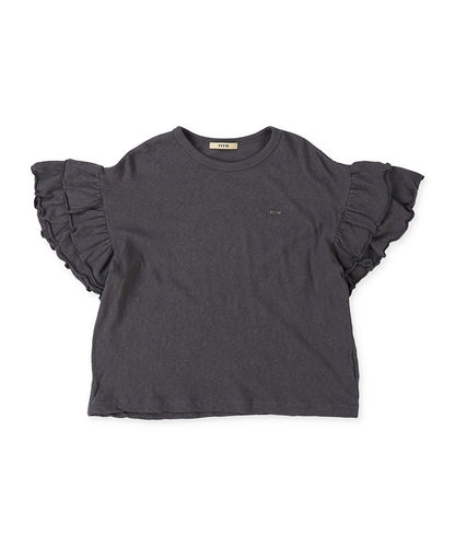 Ruffled Recycled Cotton Jersey T-shirt