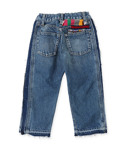 Denim Side Colorful Tape Pants