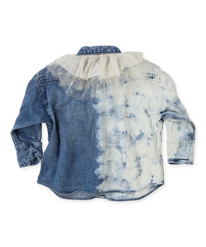 Tulle Collar Denim Shirt JK