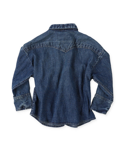 Tulle Collar Denim Shirt JK