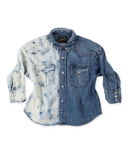 Tulle Collar Denim Shirt JK