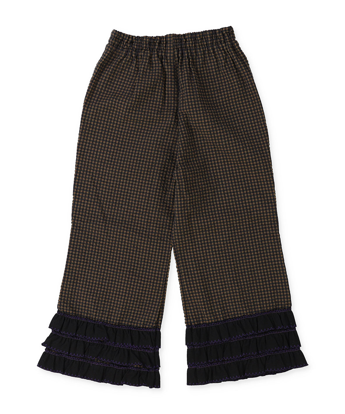 Waffle Gingham Plaid Pants