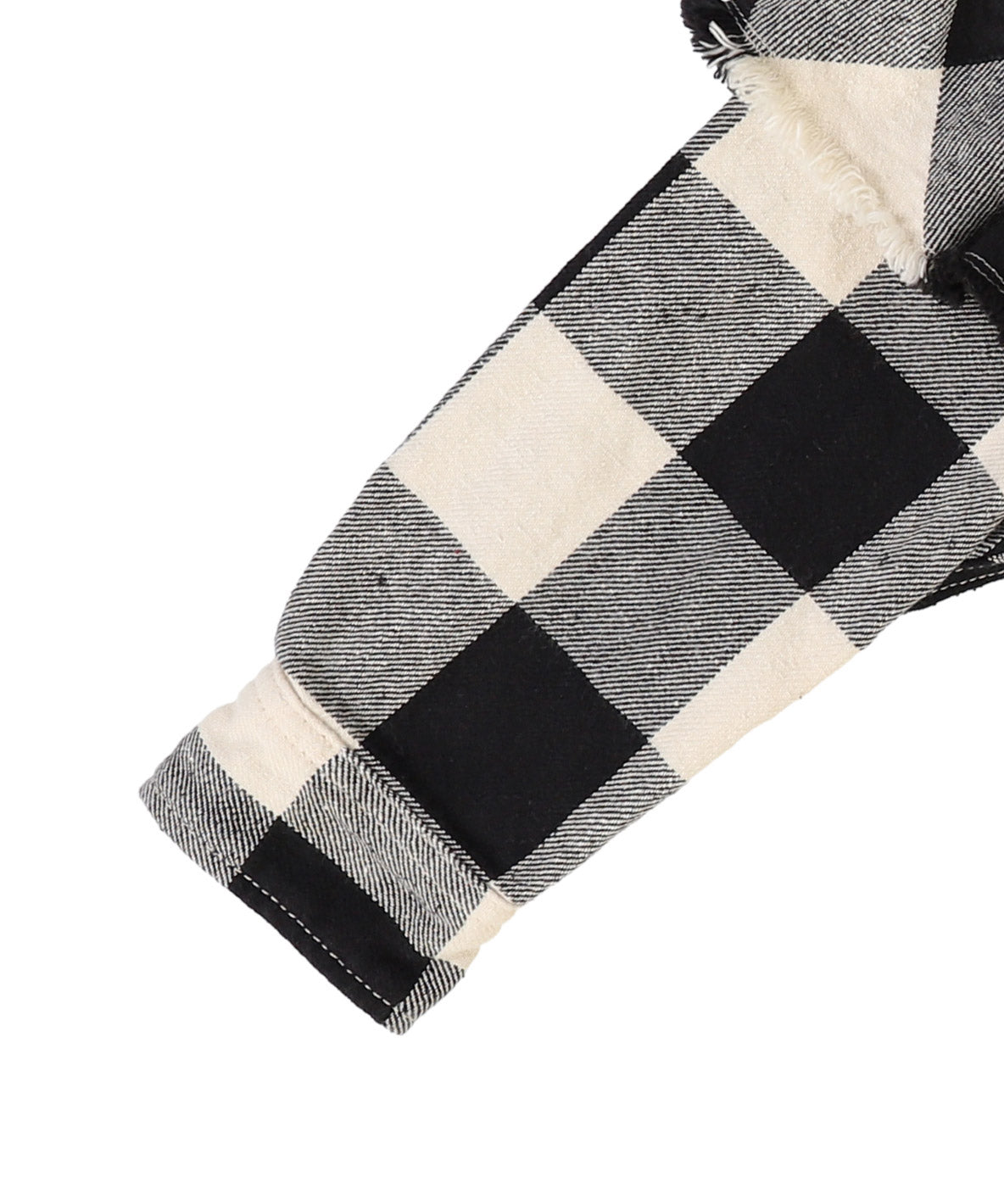 Twill Block Checkered Ruffled Shirt