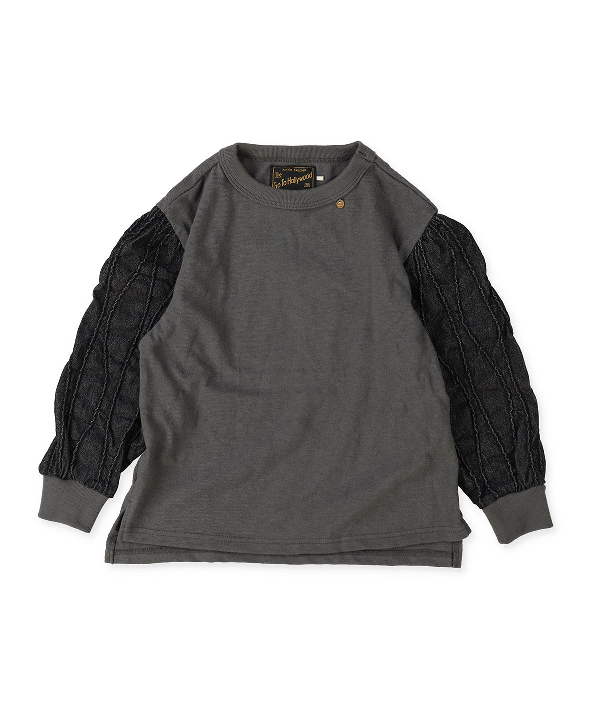 Tuck Denim-sleeve Tee