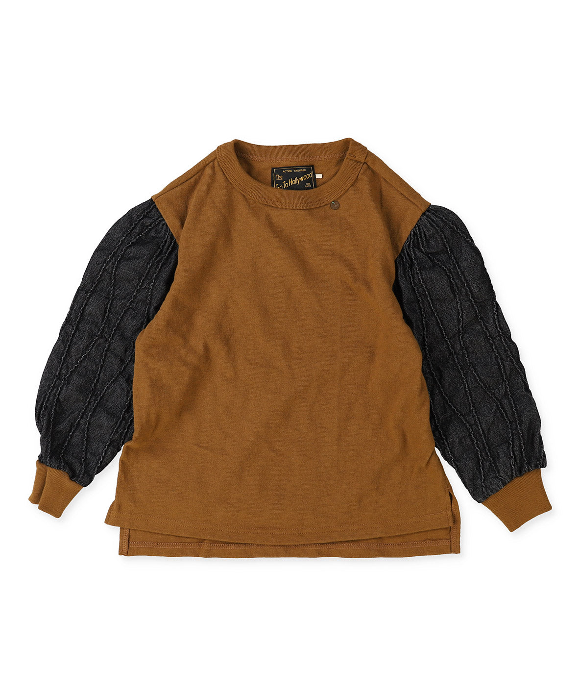 Tuck Denim-sleeve Tee