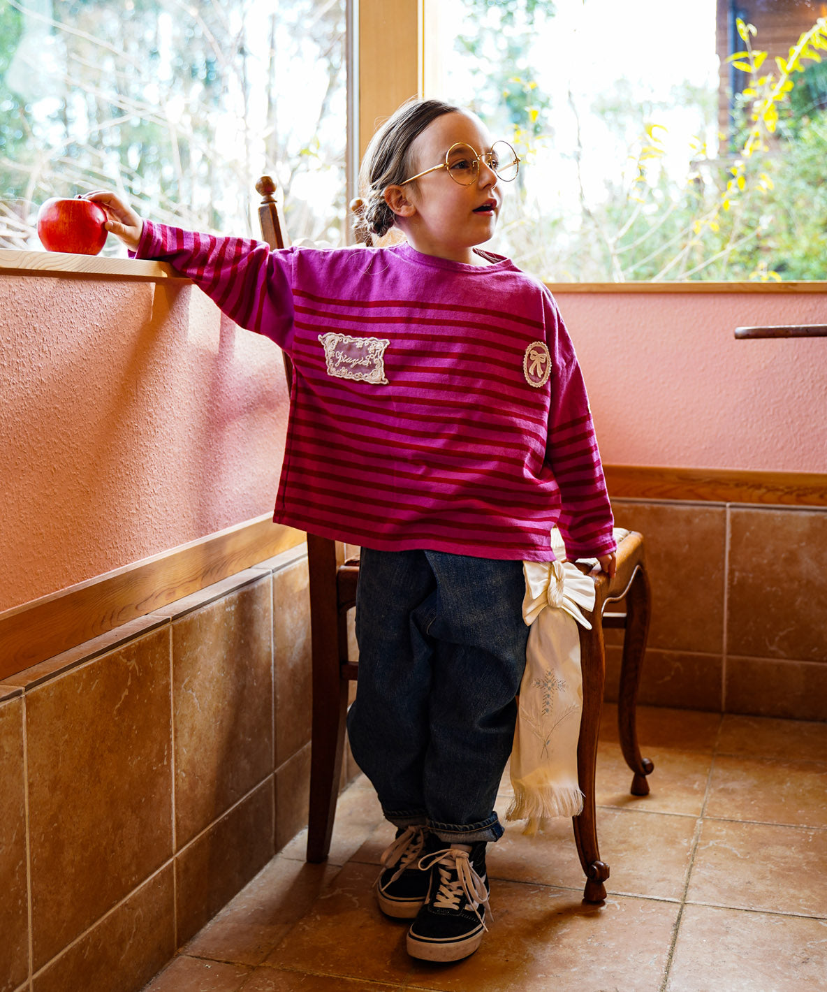 Lacy Striped L/S Tee