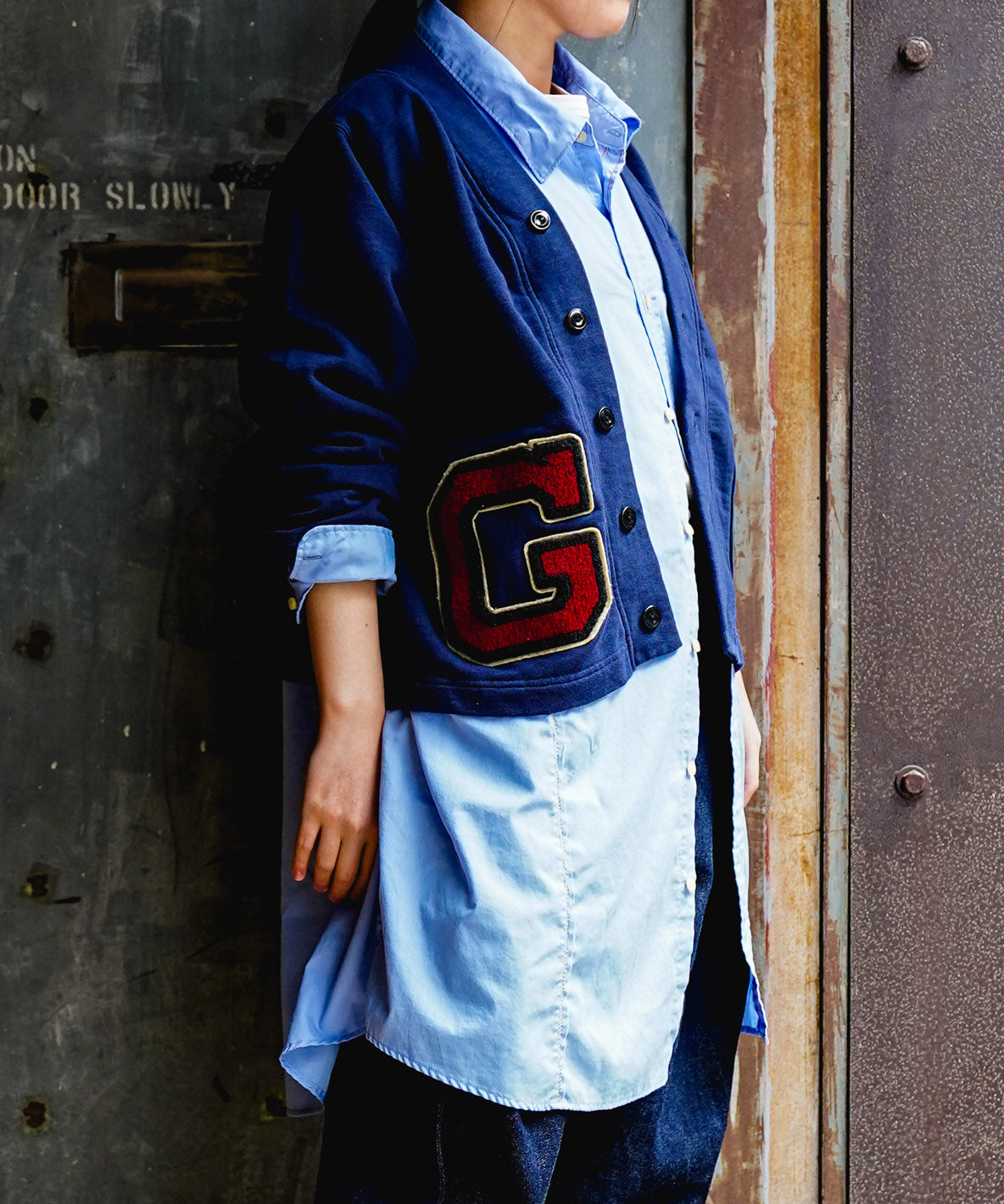 Letter Sweat Cardigan