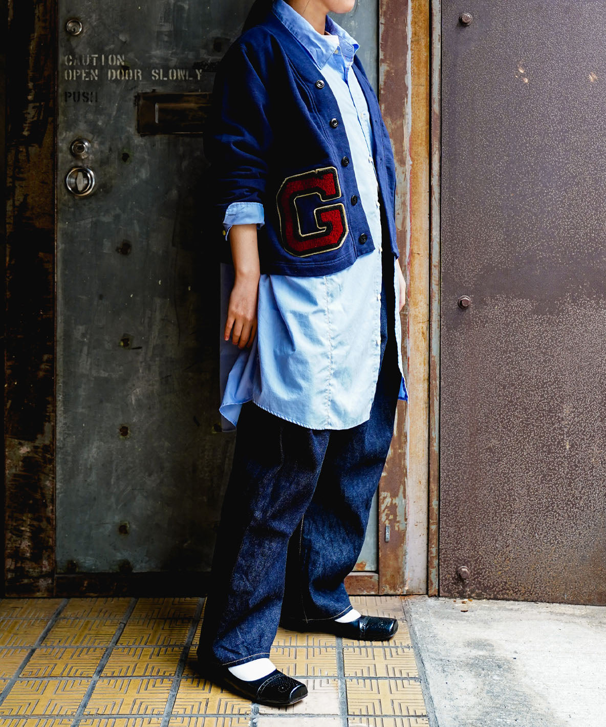 Letter Sweat Cardigan