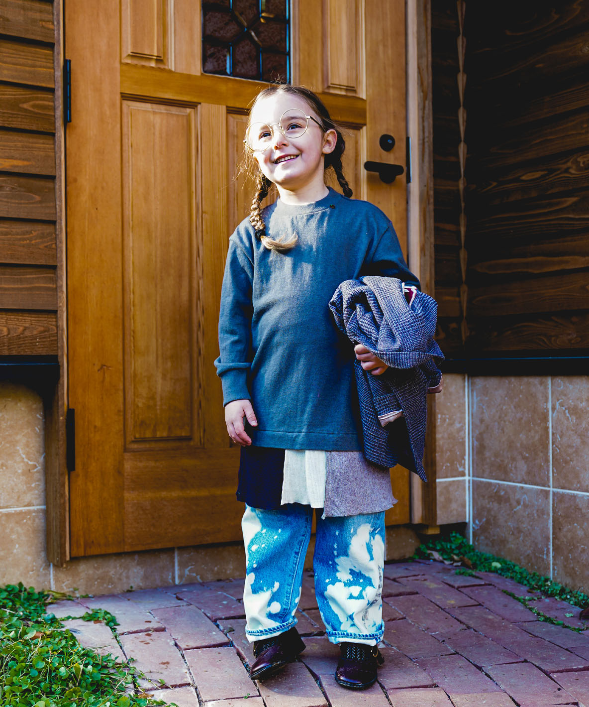 Knit-docking L/S Mini Dress