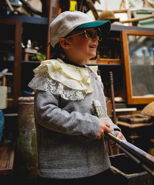 Vintage Fleece Assymetry Sweatshirt