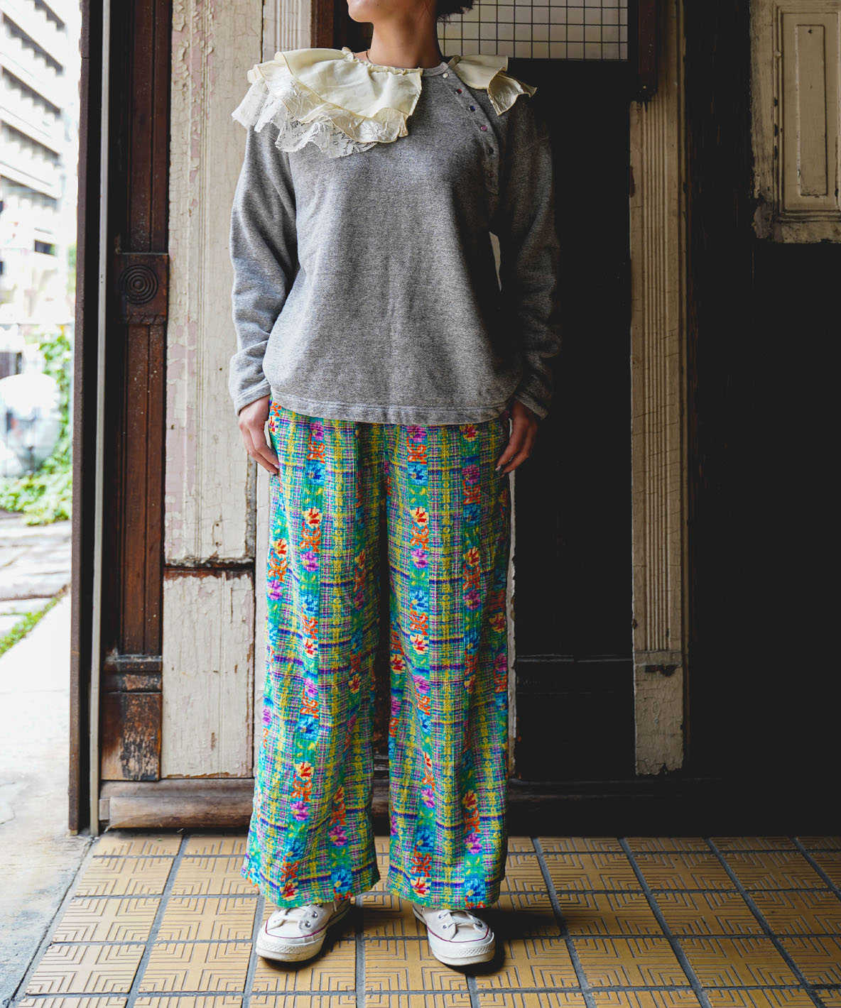 Vintage Fleece Assymetry Sweatshirt