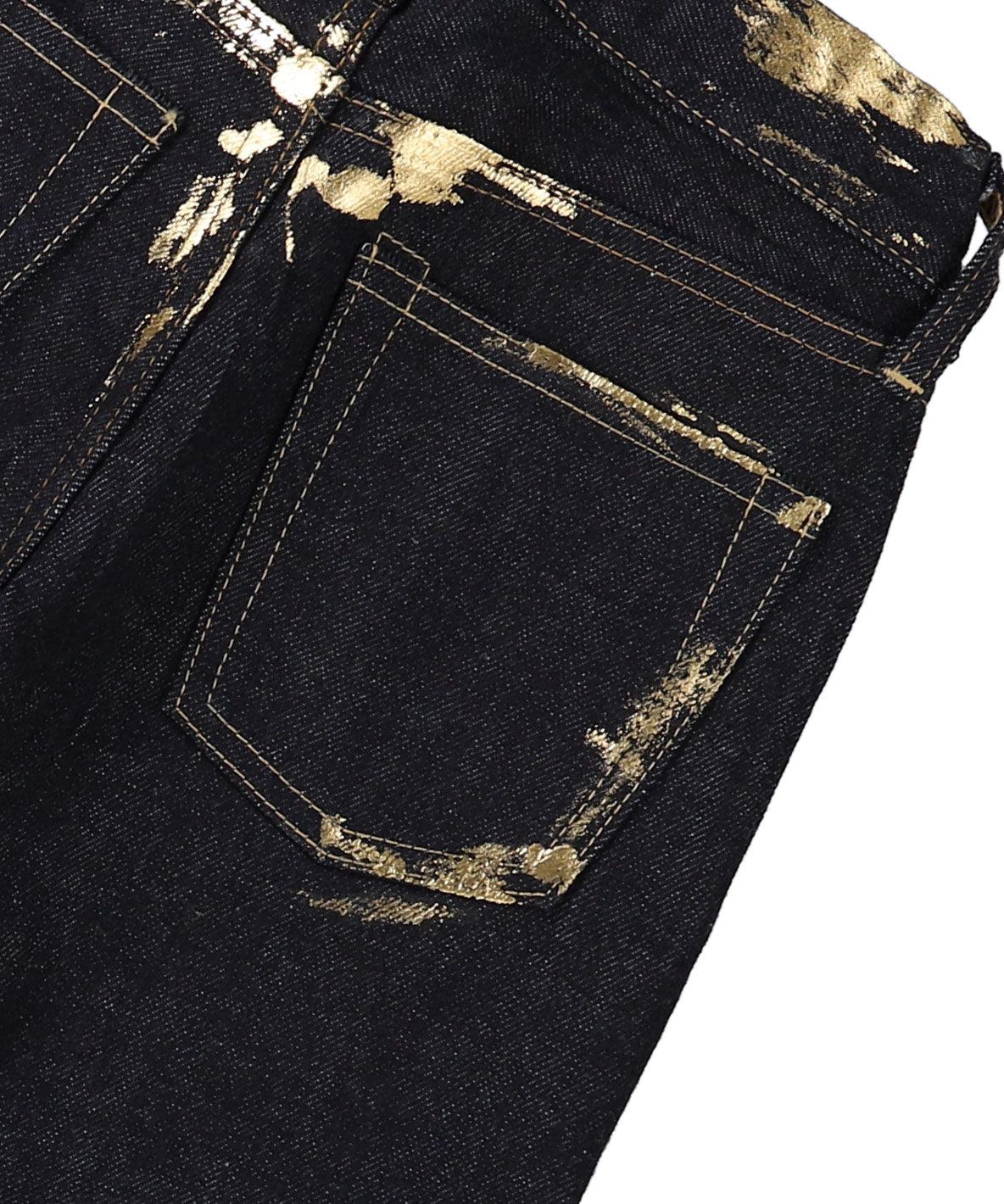 Shiny Denim Loose 5 Pocket Pants
