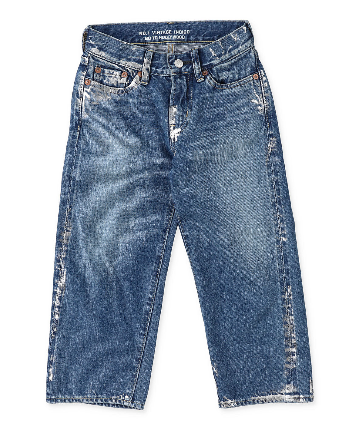 Shiny Denim Loose 5 Pocket Pants