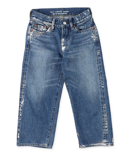 Shiny Denim Loose 5 Pocket Pants