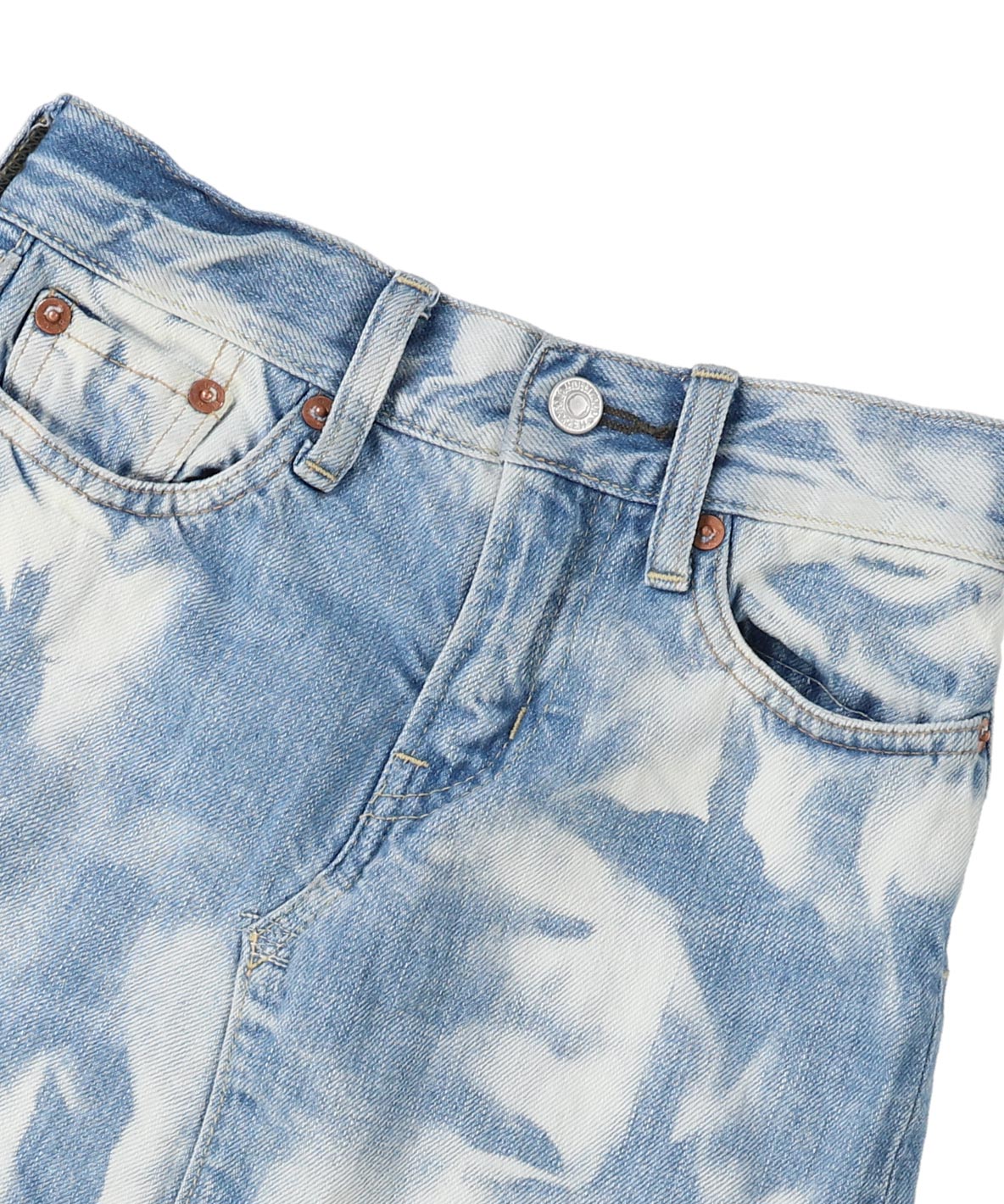 Denim Shiny Lacy Skirt