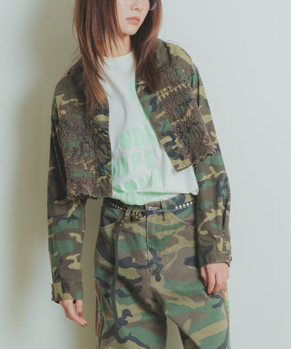 Cutwork Fatigue Short Jacket