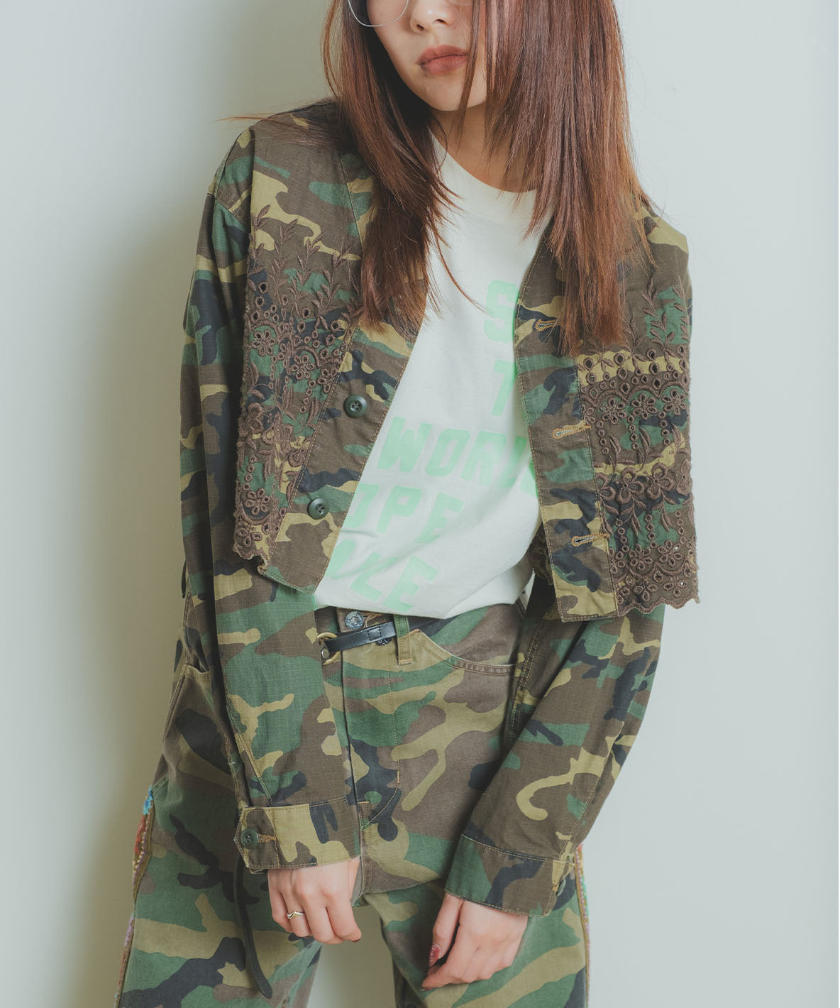 Cutwork Fatigue Short Jacket