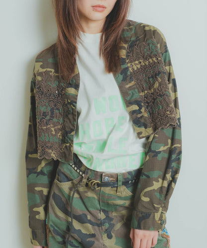 Cutwork Fatigue Short Jacket