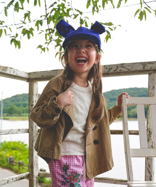 Striped Chino Short Trench Coat