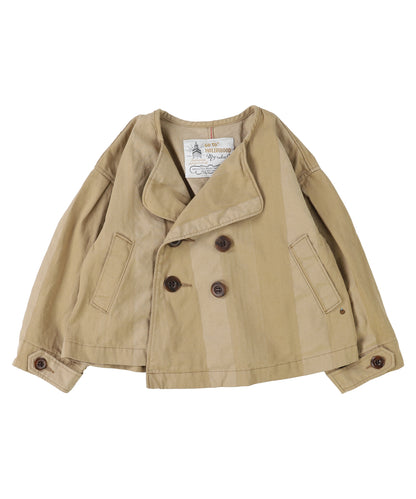 Striped Chino Short Trench Coat