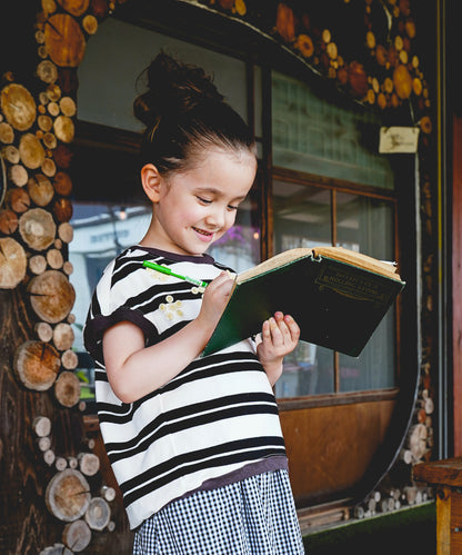 Striped Button Sleeveless Tee