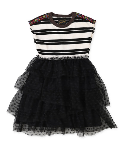 Cotton Jersey Tiered Docking Dress