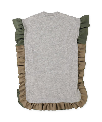 Cotton Jersey Ruffled Dress