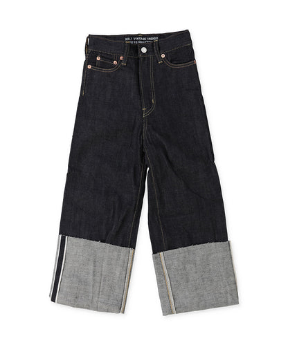 Denim Rolled-up Pants